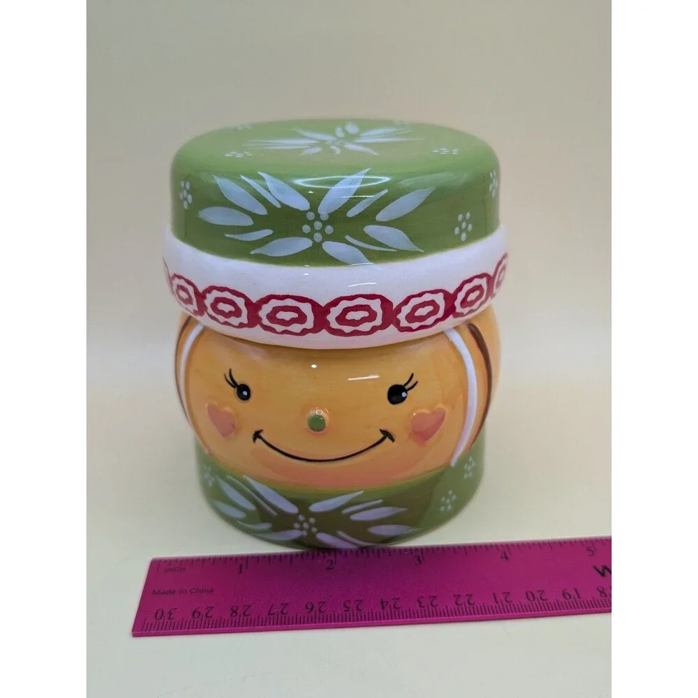 Temp-tations Gingerbread Man Cookie Jar Creamer Sugar Bowl Set Christmas Holiday